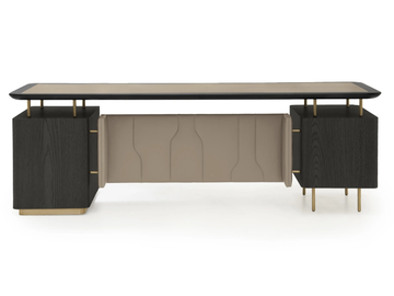 PANAMERA - Leather executive desk with drawers by formitalia luxury group - view 2